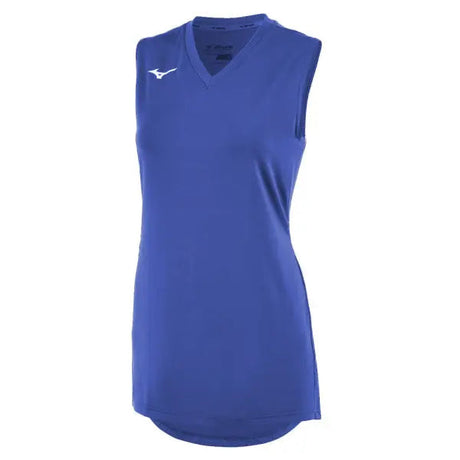 Mizuno Women's V-Neck Sleeveless Volleyball Jersey blue