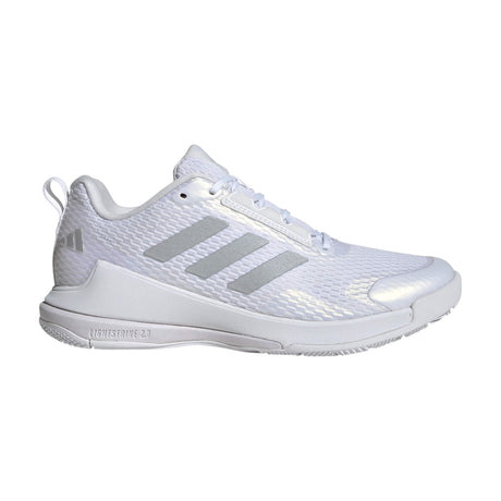 adidas Women's Novaflight 2 W Volleyball Shoe - White/Silver/White - 1