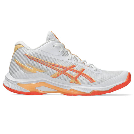 ASICS Women's Netburner Ballistic FF MT 4 Volleyball Shoe White/Vivid Coral - 1