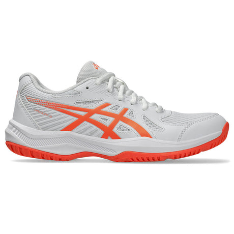 ASICS Women's Upcourt 6 Volleyball Shoe White/Vivid Coral - 1