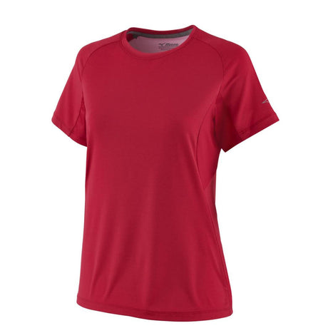 Mizuno Women's Performance Short Sleeve Warm-Up Red - 1