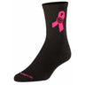 Pink Ribbon Volleyball Crew Socks Twin City Knitting
