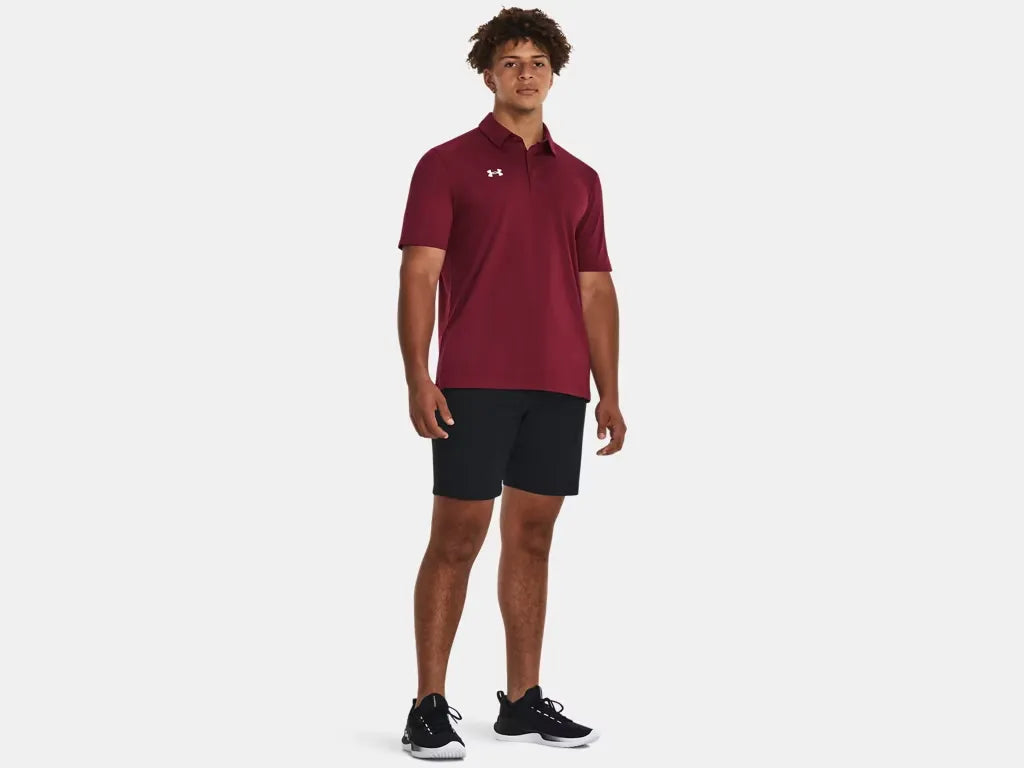 Under Armour Men's Team Tech Polo Cardinal - 3