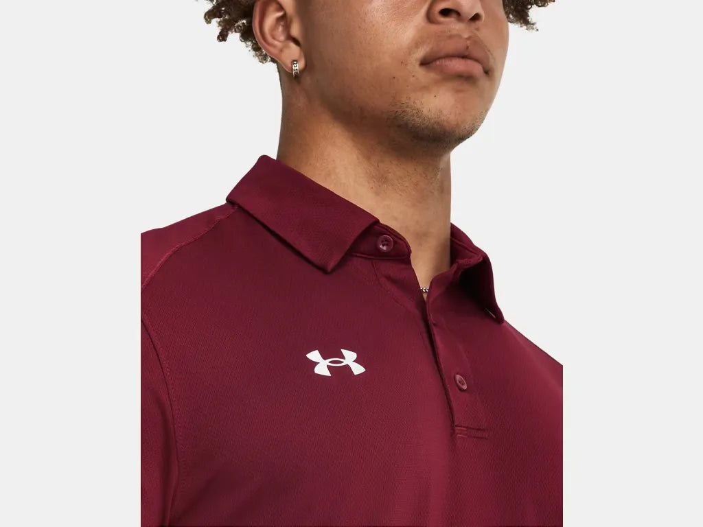 Under Armour Men's Team Tech Polo Cardinal - 6