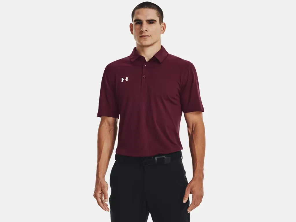 Under Armour Men's Team Tech Polo Maroon - 1