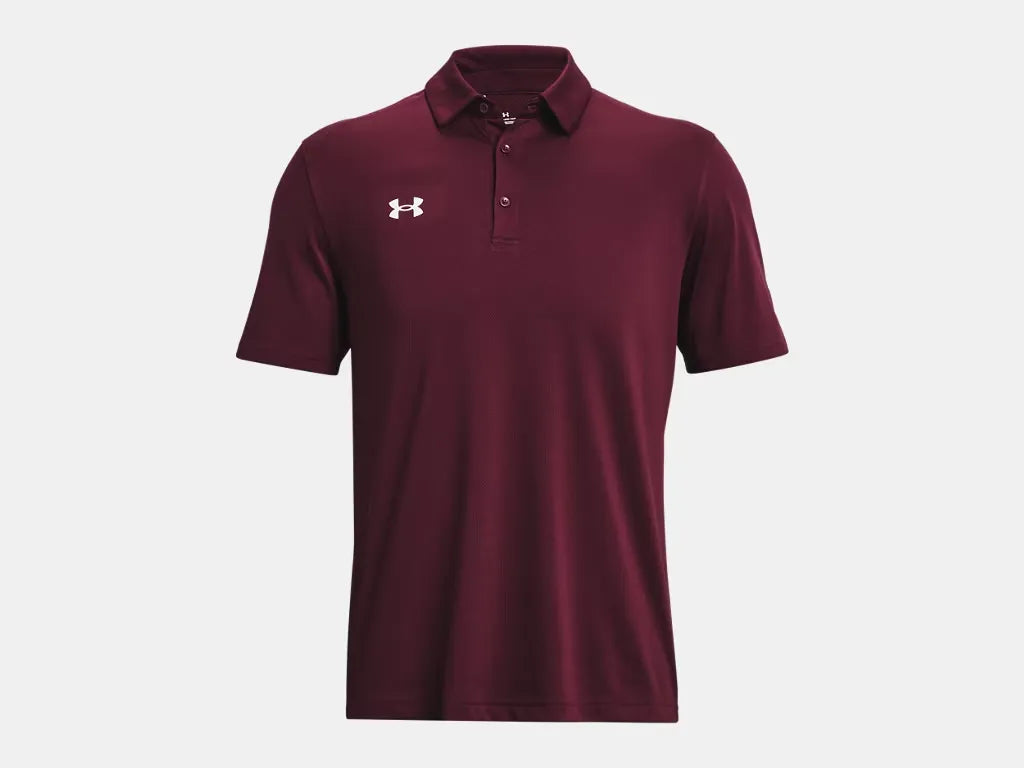 Under Armour Men's Team Tech Polo Maroon - 4