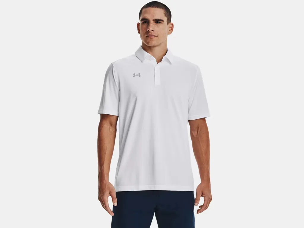Under Armour Men's Team Tech Polo White - 1