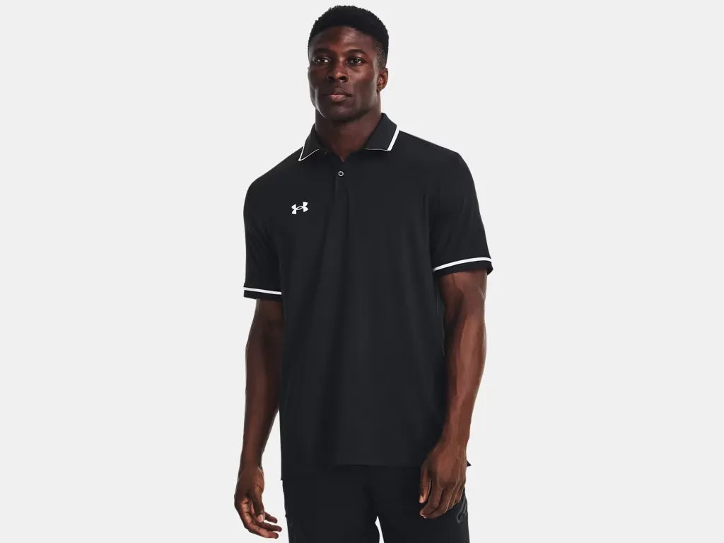 Under Armour Men's Team Tipped Polo Black - 1