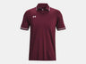 Under Armour Men's Team Tipped Polo Cardinal - 4