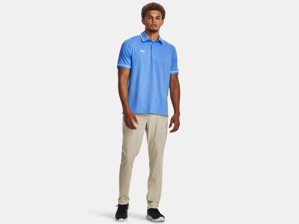 Under Armour Men's Team Tipped Polo Carolina Blue - 3