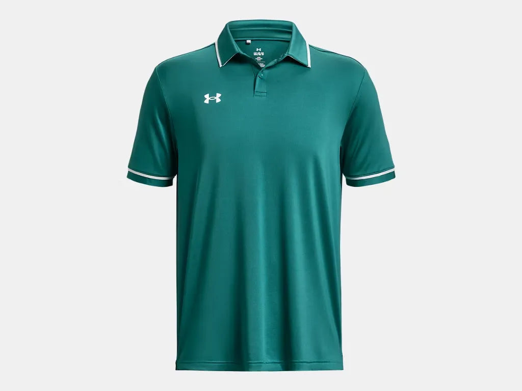 Under Armour Men's Team Tipped Polo Coastal Teal - 4