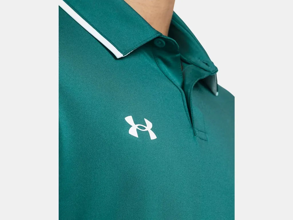 Under Armour Men's Team Tipped Polo Coastal Teal - 6