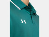 Under Armour Men's Team Tipped Polo Coastal Teal - 6
