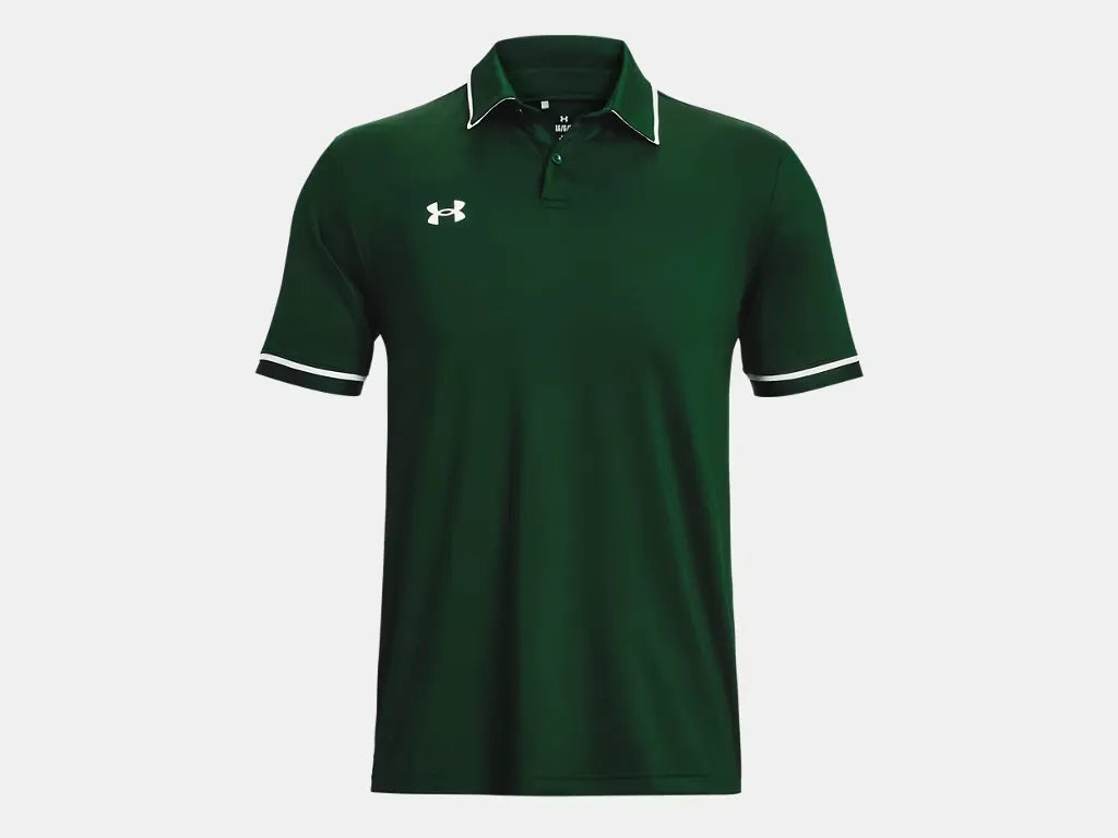 Under Armour Men's Team Tipped Polo Forest - 4