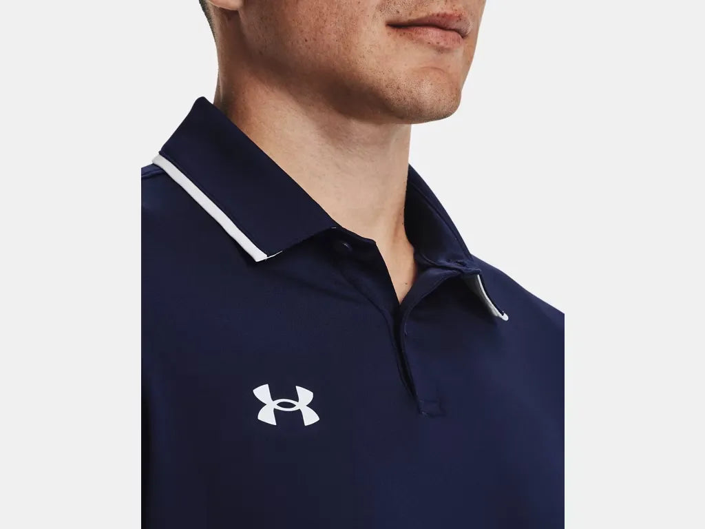 Under Armour Men's Team Tipped Polo Navy - 6