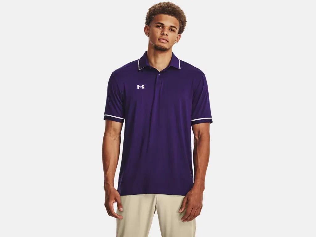 Under Armour Men's Team Tipped Polo Purple - 1