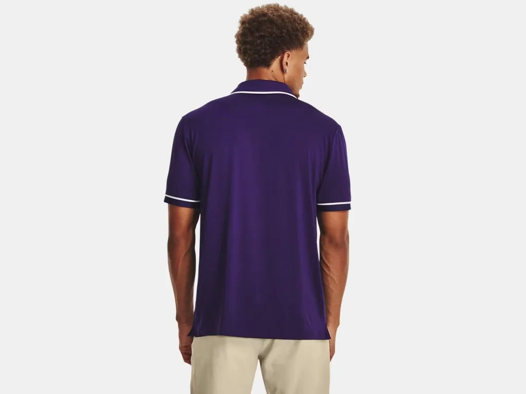 Under Armour Men's Team Tipped Polo Purple - 2