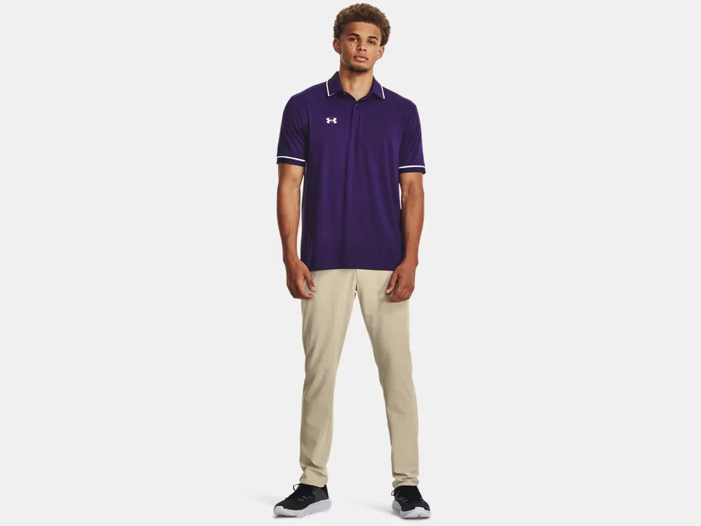 Under Armour Men's Team Tipped Polo Purple - 3