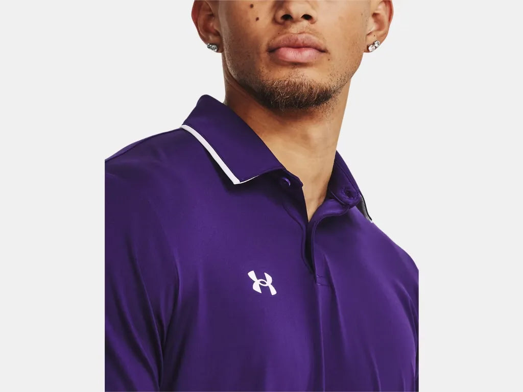 Under Armour Men's Team Tipped Polo Purple - 6