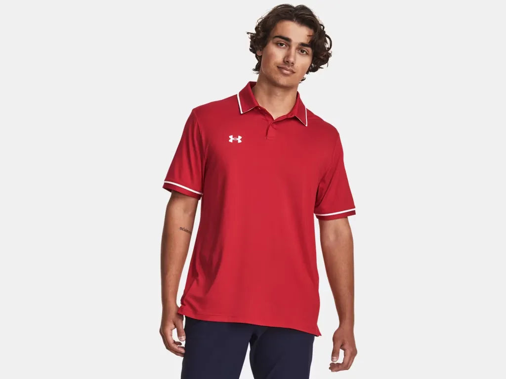 Under Armour Men's Team Tipped Polo Red - 1