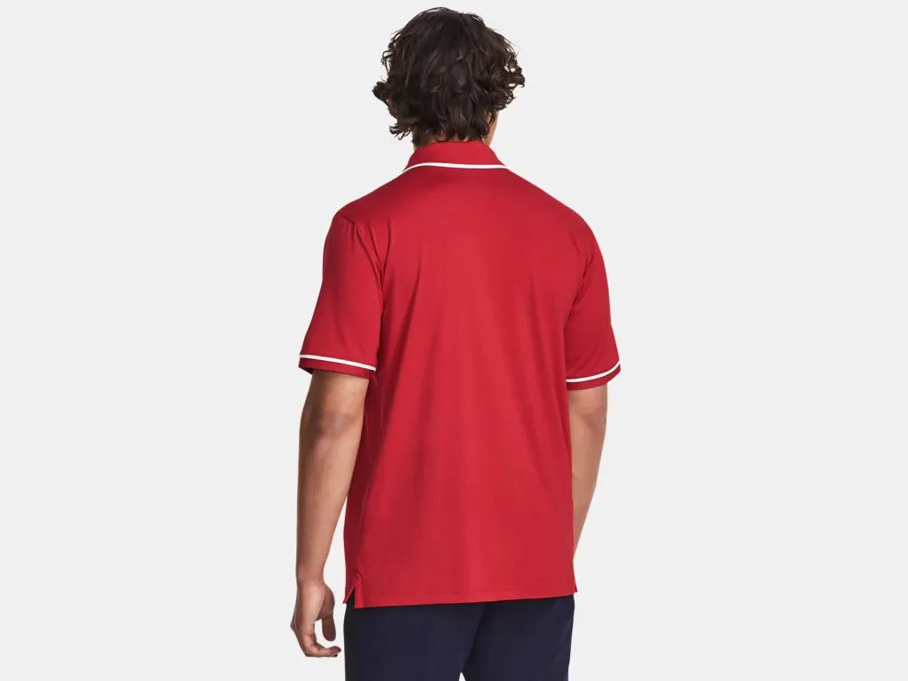 Under Armour Men's Team Tipped Polo Red - 2