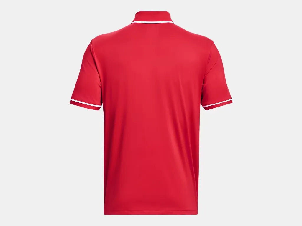 Under Armour Men's Team Tipped Polo Red - 5