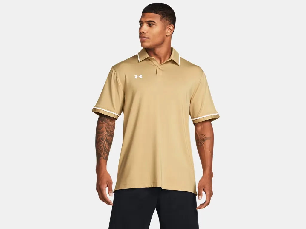 Under Armour Men's Team Tipped Polo Vegas Gold - 1