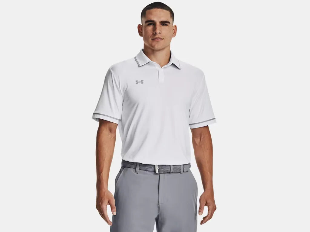 Under Armour Men's Team Tipped Polo White - 1