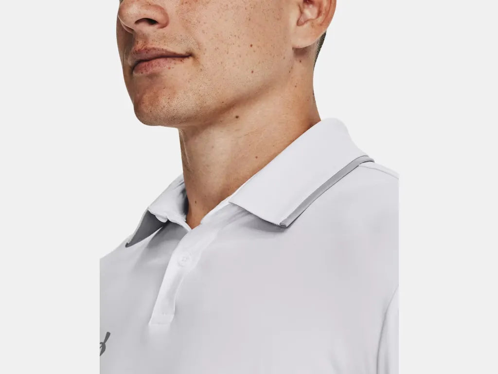 Under Armour Men's Team Tipped Polo White - 6