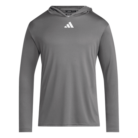 adidas Men's D4T Long Sleeve Lightweight Hoodie Dark Gray