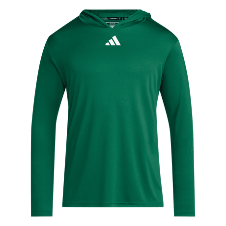 adidas Men's D4T Long Sleeve Lightweight Hoodie Dark Green