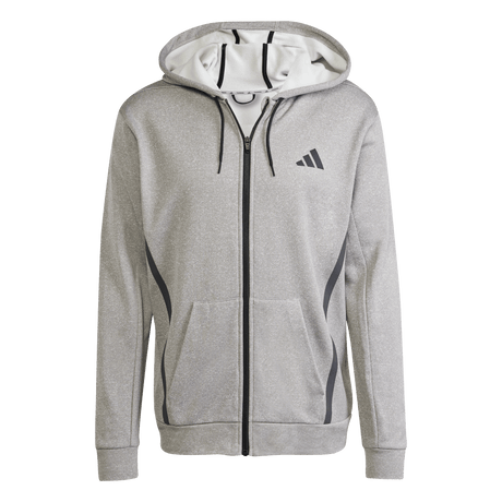 adidas Men's Game&Go Full Zip Hoodie Light Gray