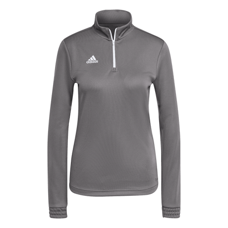 adidas Women's Entrada 22 1/4 Zip Dark Gray - 1