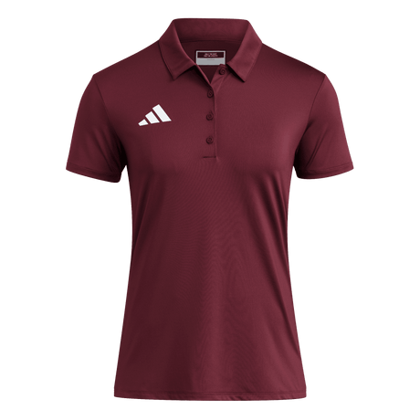 adidas Women's Ultimate365 Solid Polo Dark Maroon - 1