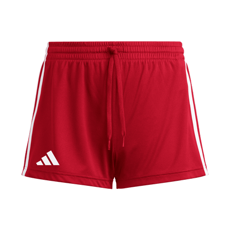 adidas Women's Three Stripe Short - 3" Inseam red front