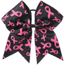 Pink Ribbon Hair Bow - Black